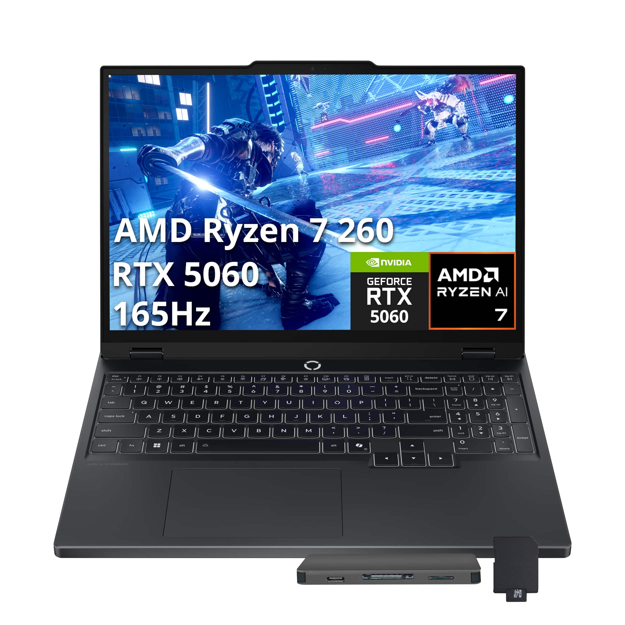 AMD Ryzen 7 7260  
NVIDIA RTX 5060  
GEFORCE RTX 5060  
165Hz  
AMD RYZEN AI
