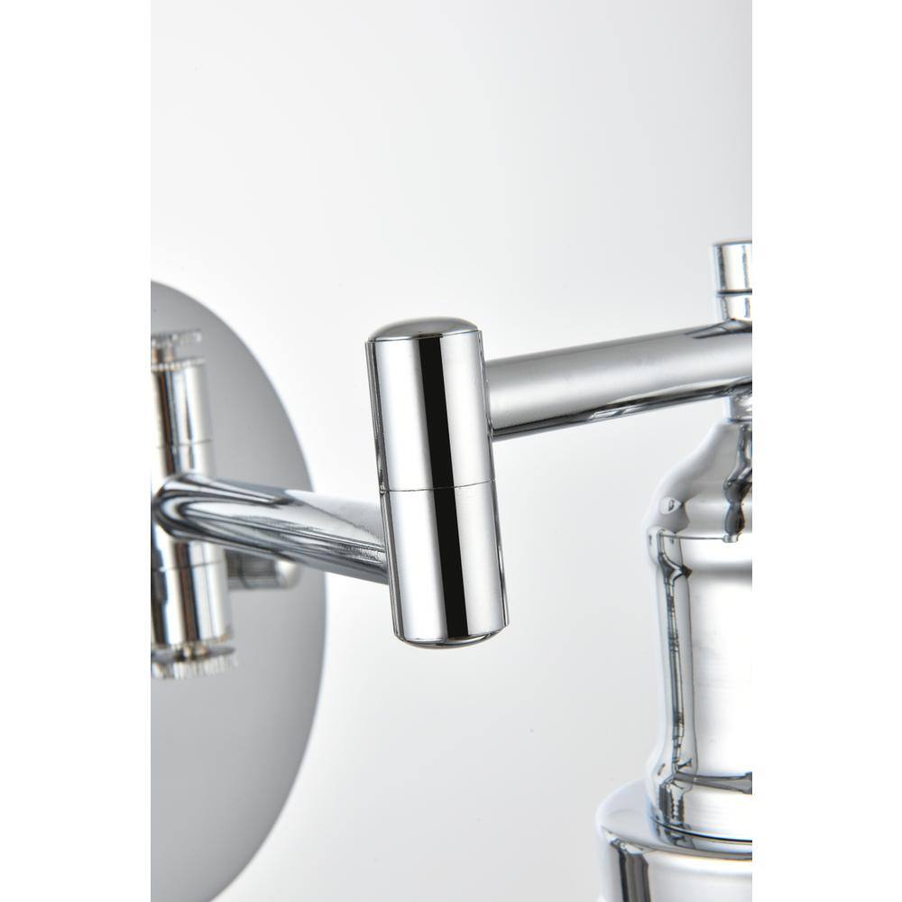 Angle. Living District - Judson 1 light Chrome swing arm wall sconce - Chrome.
