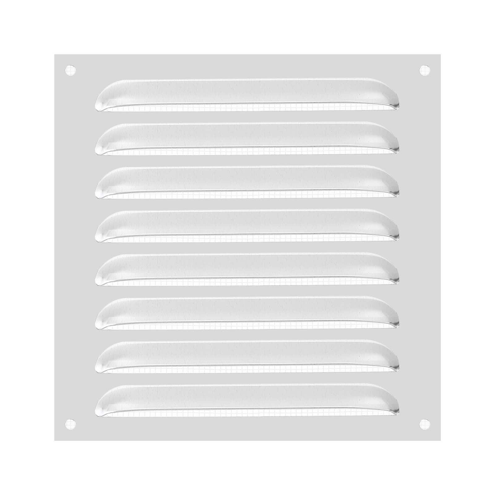 Unique Bargains - 8"x8" Aluminum Vent Cover, Screen Air Grille Ventilation Cover HVAC Louvered Grill Built-in Mesh for Home - Silver