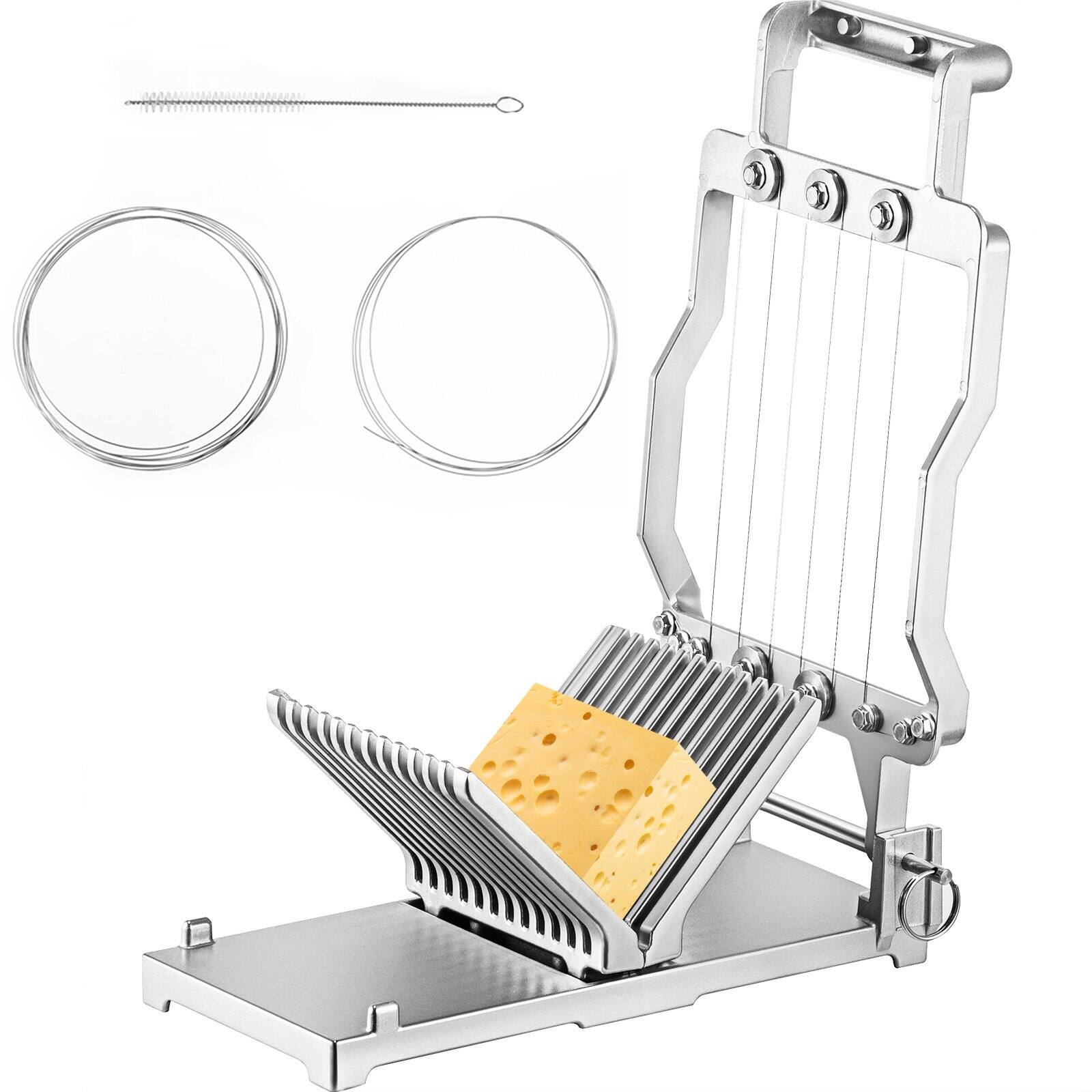 Front. Glintex - Cheese Cutter with Wire Aluminum Alloy Commercial Slicer 304 Stainless Steel Wire Kitchen Cutters & Slicers.