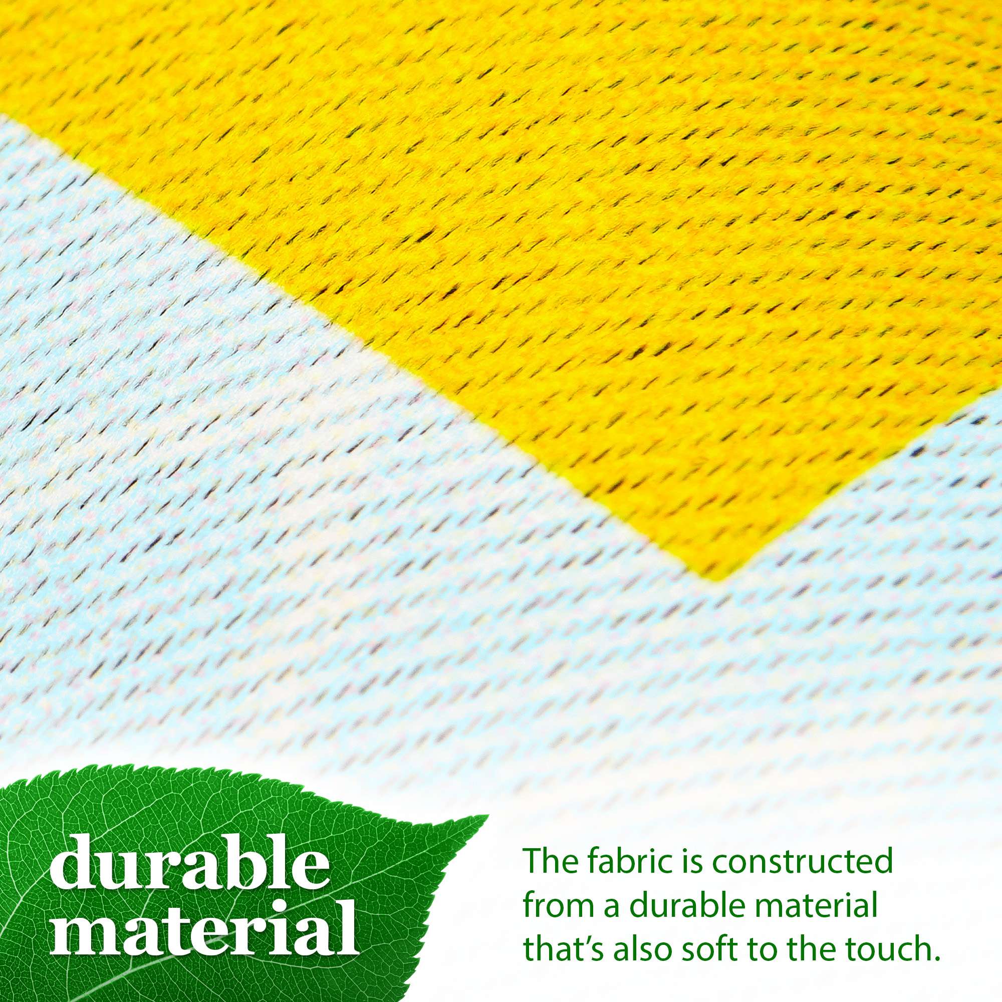 The fabric is constructed from a durable material that's also soft to the touch.