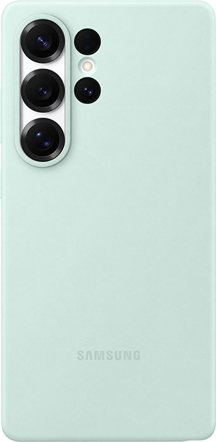 Front. Samsung - Samsung Silicone Mint Green Case - Samsung Galaxy S25 Ultra - Mint Green.