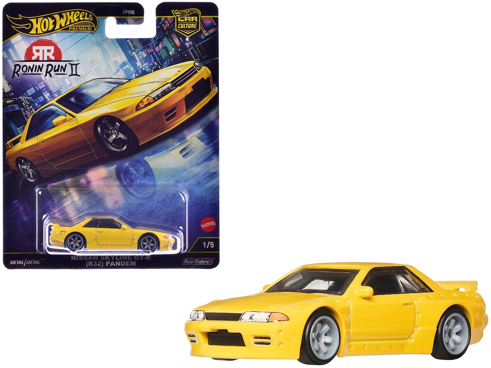 "Nissan Skyline GT-R (R32) Pandem RHD (Right Hand Drive) Yellow ""Ronin Run II"" Series Diecast Model Car by Hot Wheels" price history on PriceWatchPro