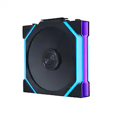 Front. Lian Li - UNI FAN SL Flex 120mm Normal Blade ARGB Fan, Single Pack, Daisy-Chain Design, Controller Not Included, Black (12SL1F1B) - Black.