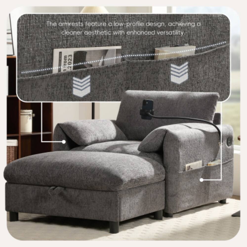 The armrests feature a low-profile design, achieving a cleaner aesthetic with enhanced versatility.