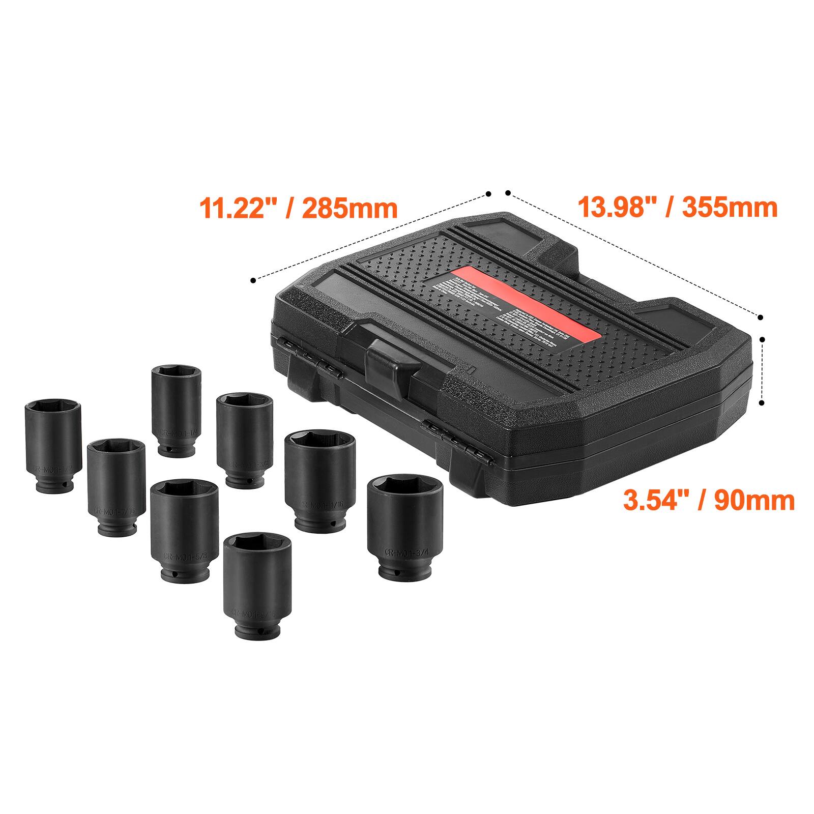 11.22" / 285mm  
13.98" / 355mm  
3.54" / 90mm