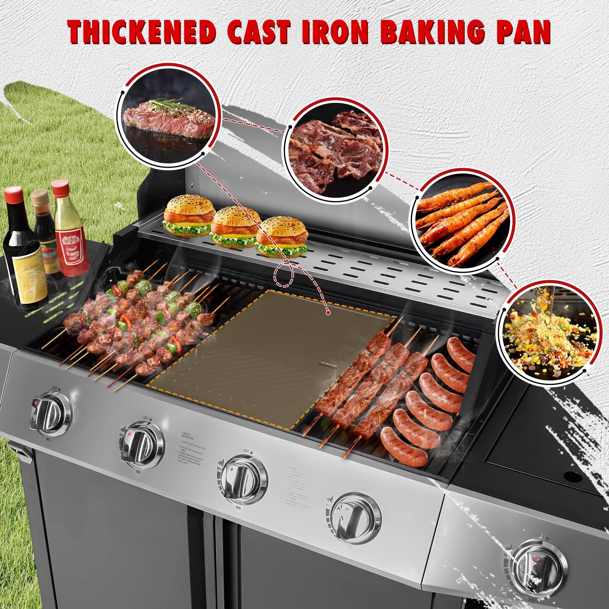 THICKENED CAST IRON BAKING PAN