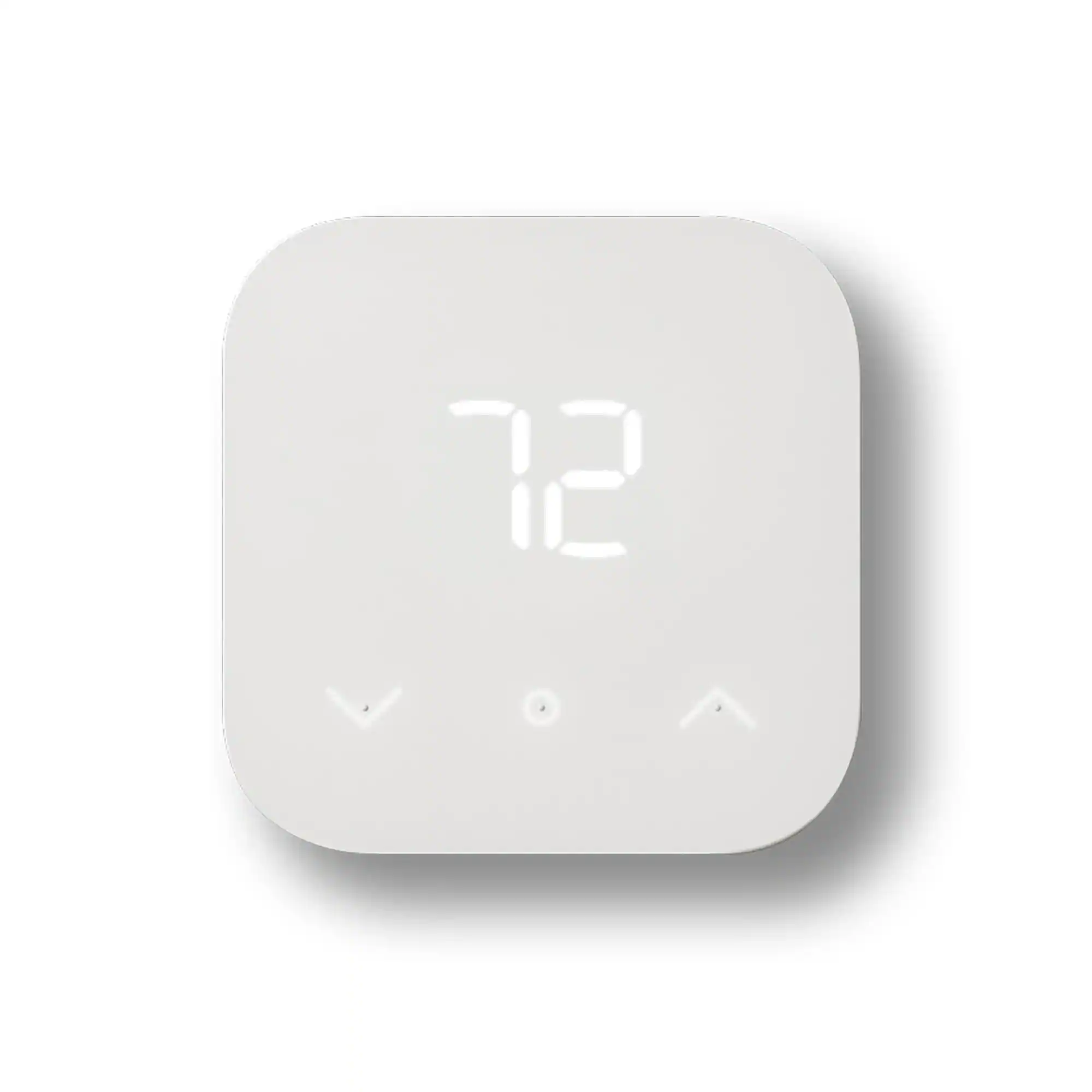 Front. Amazon - Amazon Smart Thermostat – Save money and energy - Works with Alexa and Ring - C-wire required - White.
