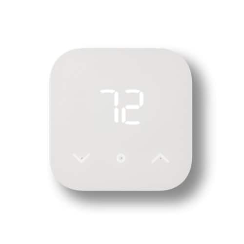 Amazon - Smart Thermostat – Save money and energy - Works with Alexa and Ring - C-wire required - White