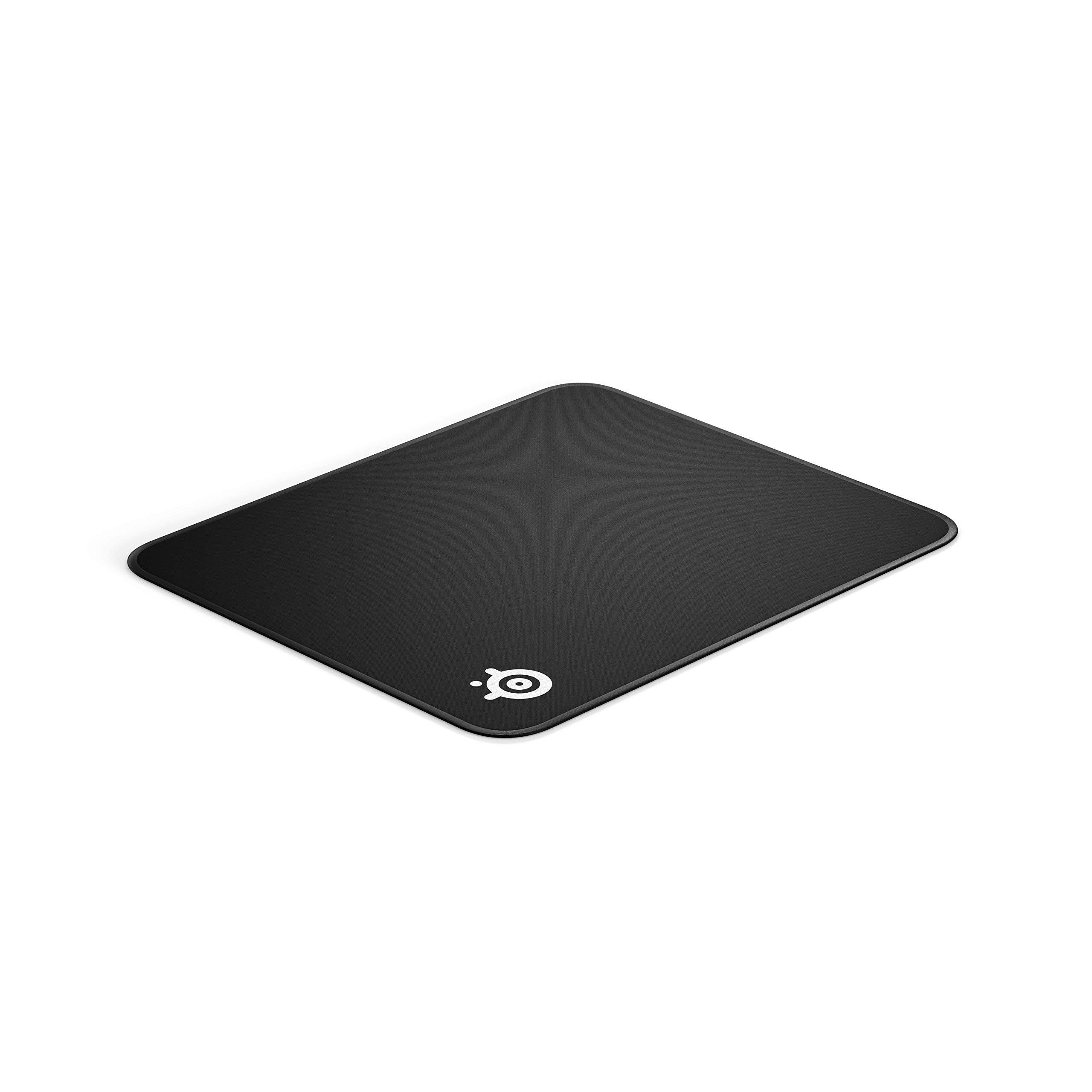 Front. SteelSeries - QcK Edge Medium Gaming Mouse Pad Stitched-Edge Micro-Woven Cloth Optimized Optical Laser Sensors - Black.
