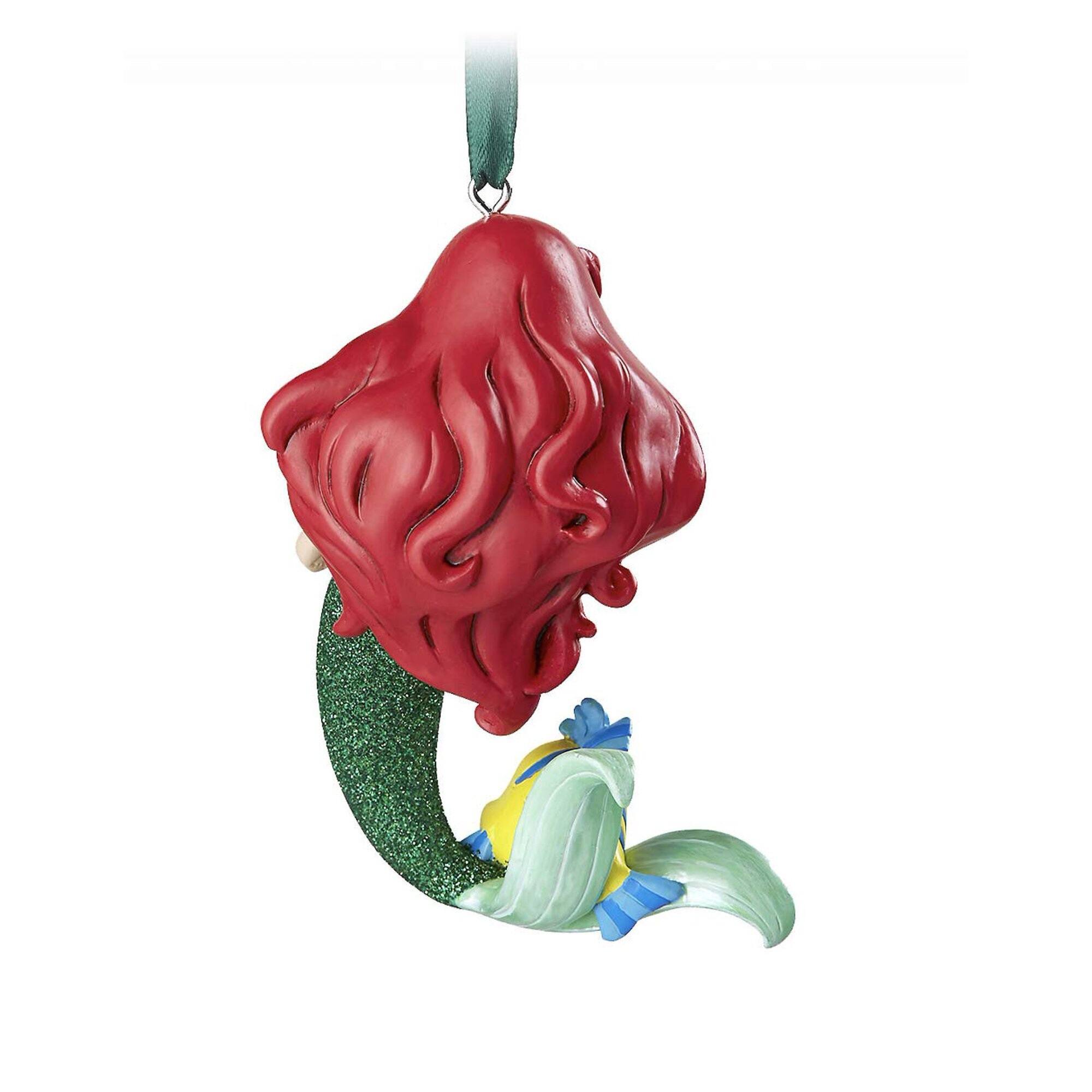 Angle. Disney - Disney The Little Mermaid and Flounder Ornament. - Green.