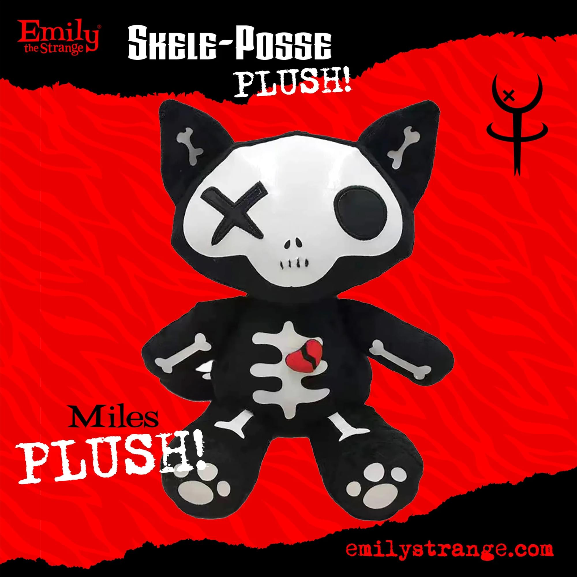 Emily the Strange SKELE-POSSE PLUSH!  
Miles PLUSH!  
emilystrange.com