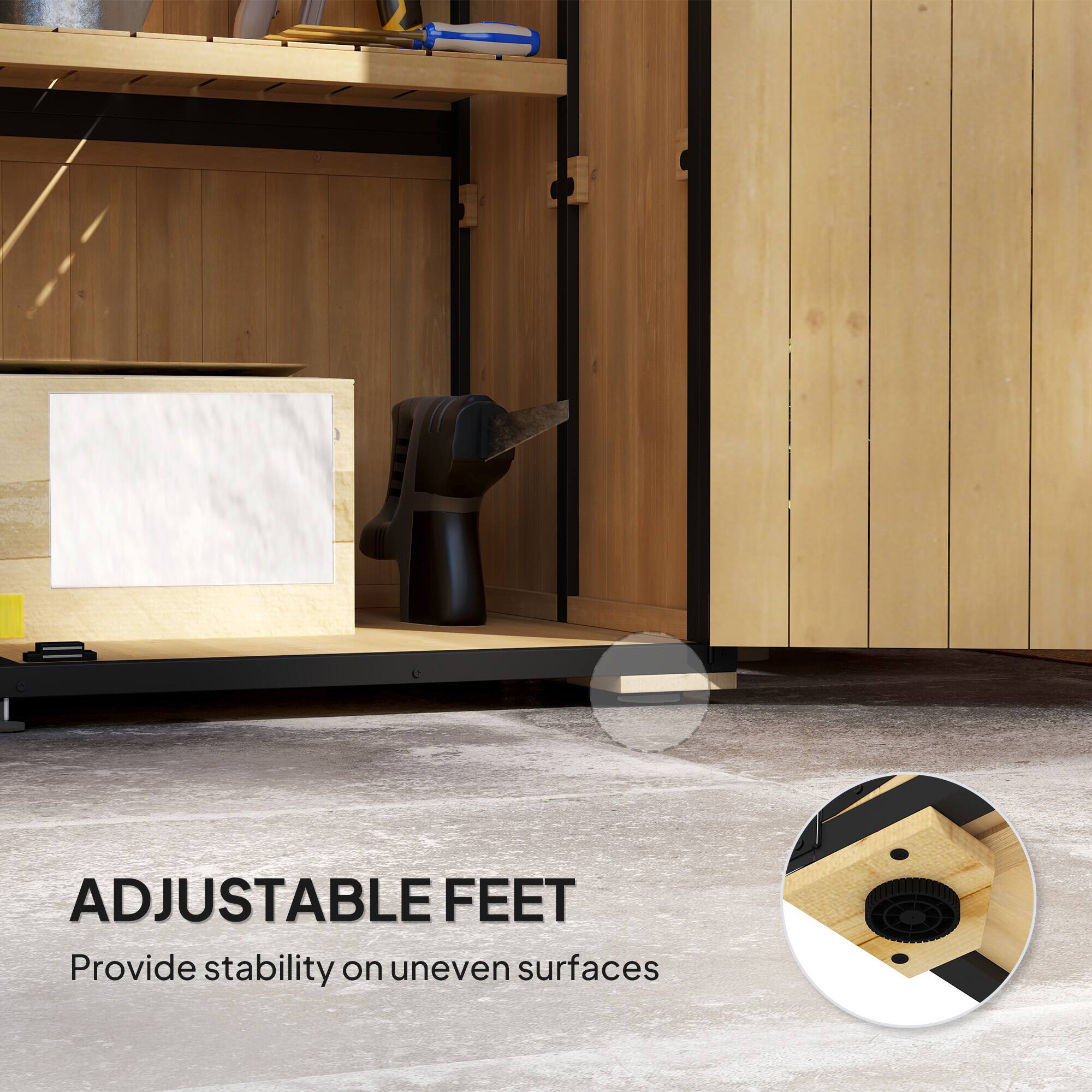 ADJUSTABLE FEET
Provide stability on uneven surfaces