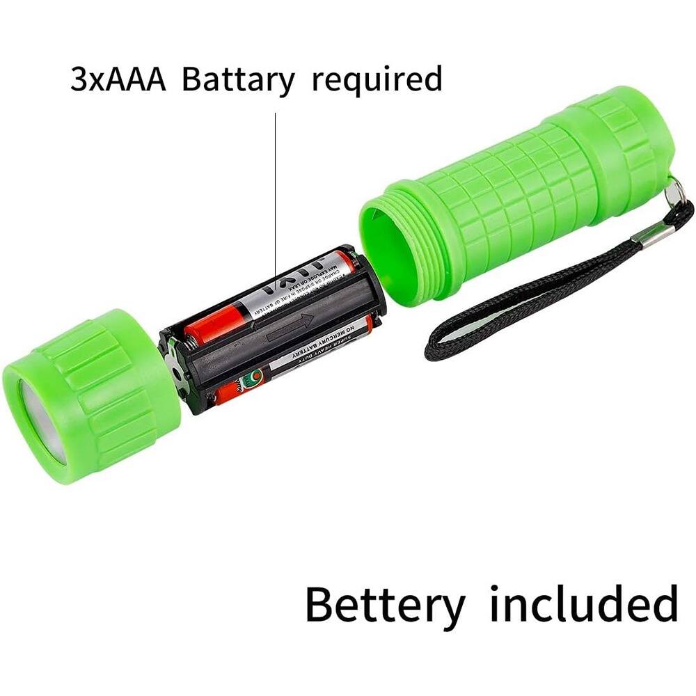 ACJPR 6 Pack Mini COB Flashlights with 18 AAA Batteries, Small Portable ...