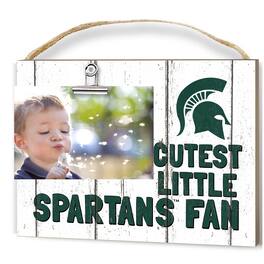 Jardine - Michigan State Spartans 8'' x 10'' Cutest Little Weathered Logo Clip Photo Frame - White