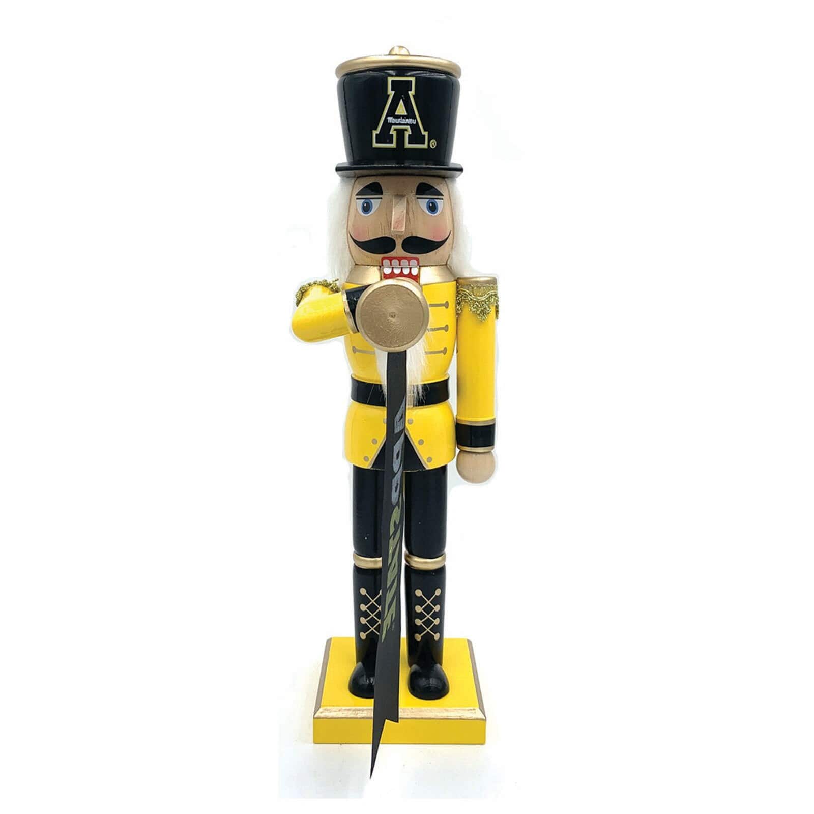 Santa's Workshop - Appalachian State Mountaineers 14" Bugler Nutcracker - Yellow