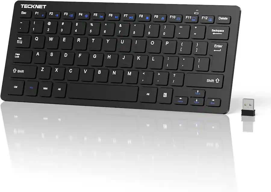 Tecknet TECKNET 2.4G Small Wireless Keyboard, Compact Mini, Media Hotkeys, 12 ...