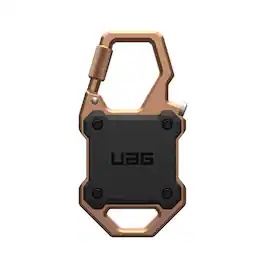 UAG - AirTag Case w Built-in Bottle Opener & Carabiner for Keys, Luggage & Bags - Black/Copper