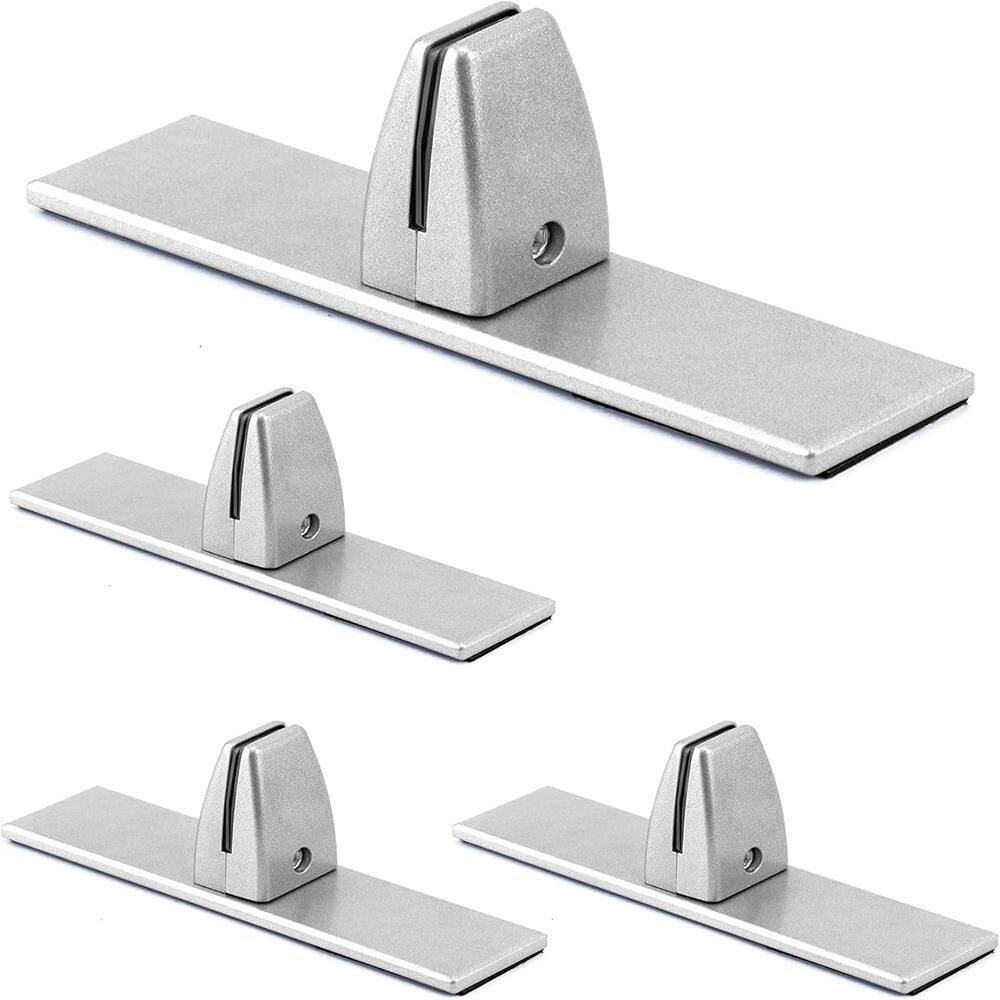 Front. PARKER SLATER - Aluminum Alloy Desk Partition Clamp for Wooden or Glass Desks - White.