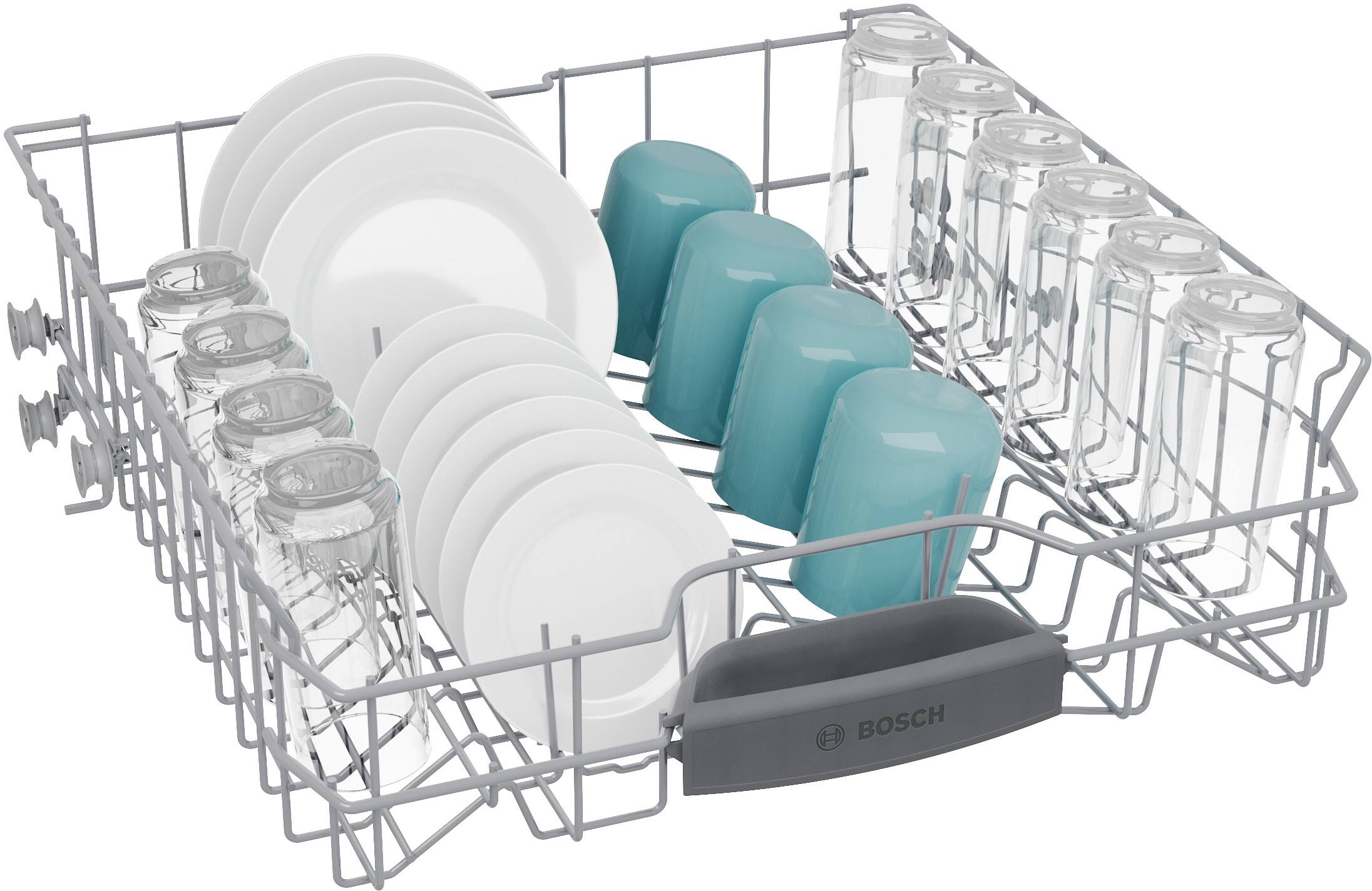 Alt View 5. Bosch - 100 Series 24" Top Control Smart Built-in Stainless Steel Tub Dishwasher with PrecisionWash, 48 dBA - Custom Panel Ready.