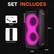 SET INCLUDES
- SPEAKER
- CHARGING CABLE
- REMOTE CONTROL
SPEAKER DIMENSIONS:
- HEIGHT: 25.2"
- WIDTH: 11.6"
- DEPTH: 11.6"