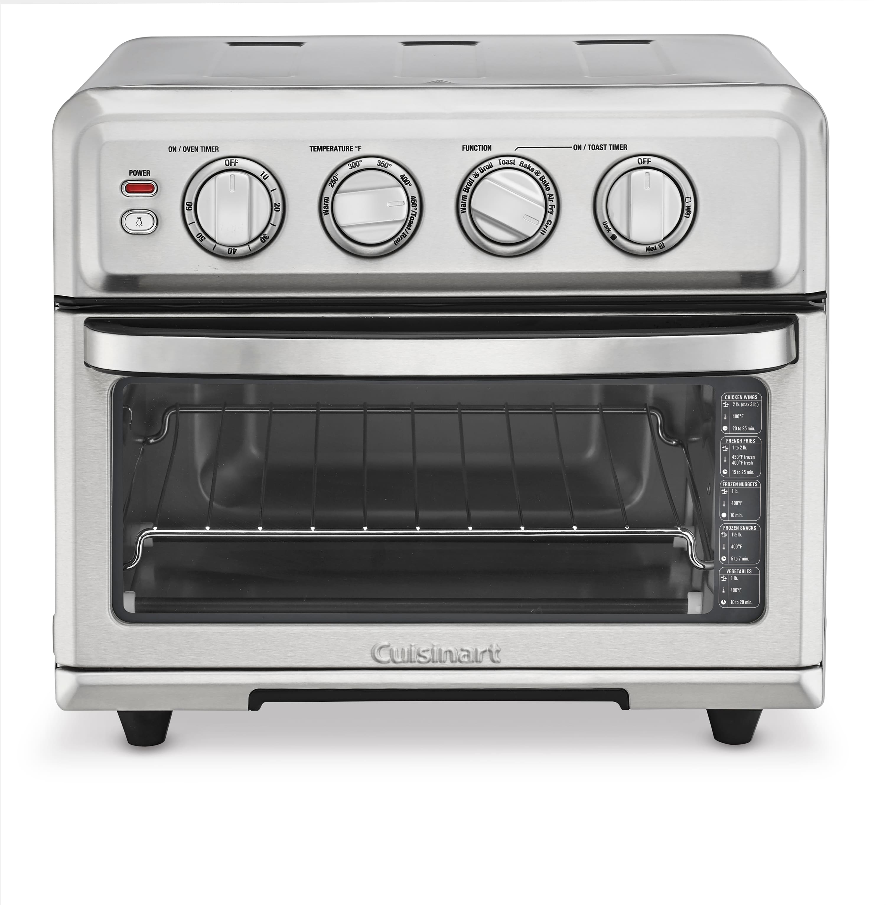 Cuisinart - 0.6 Cu. Ft. Air Fryer Toaster Oven with Grill - Stainless Steel