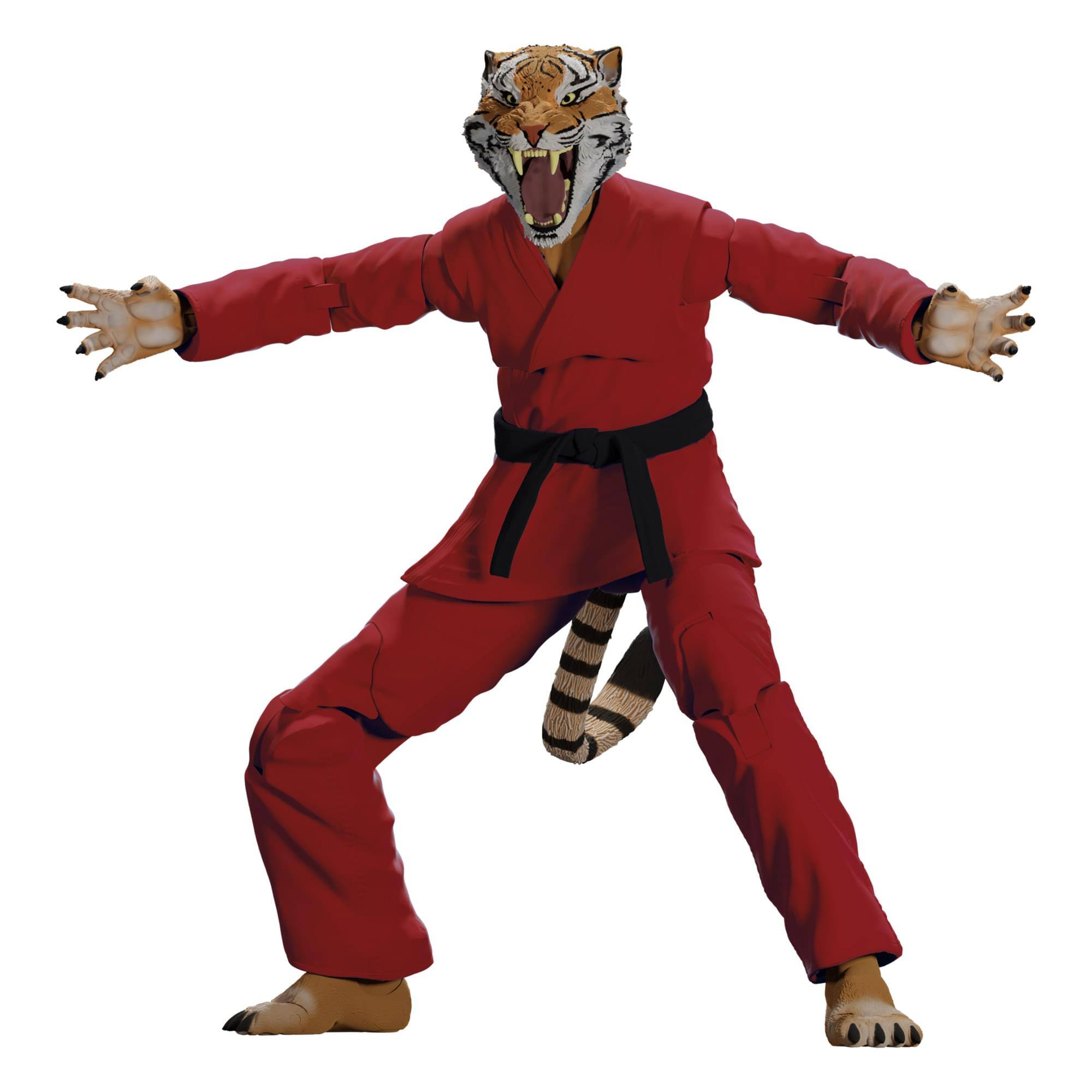 Alt View 10. Icon Heroes - Zoo Jitsu Fighters 6 Inch Action Figure | Tiago the Tiger with Red Gi - Red.