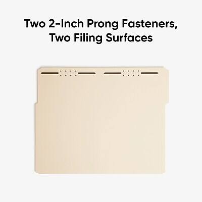 Two 2-Inch Prong Fasteners, Two Filing Surfaces
