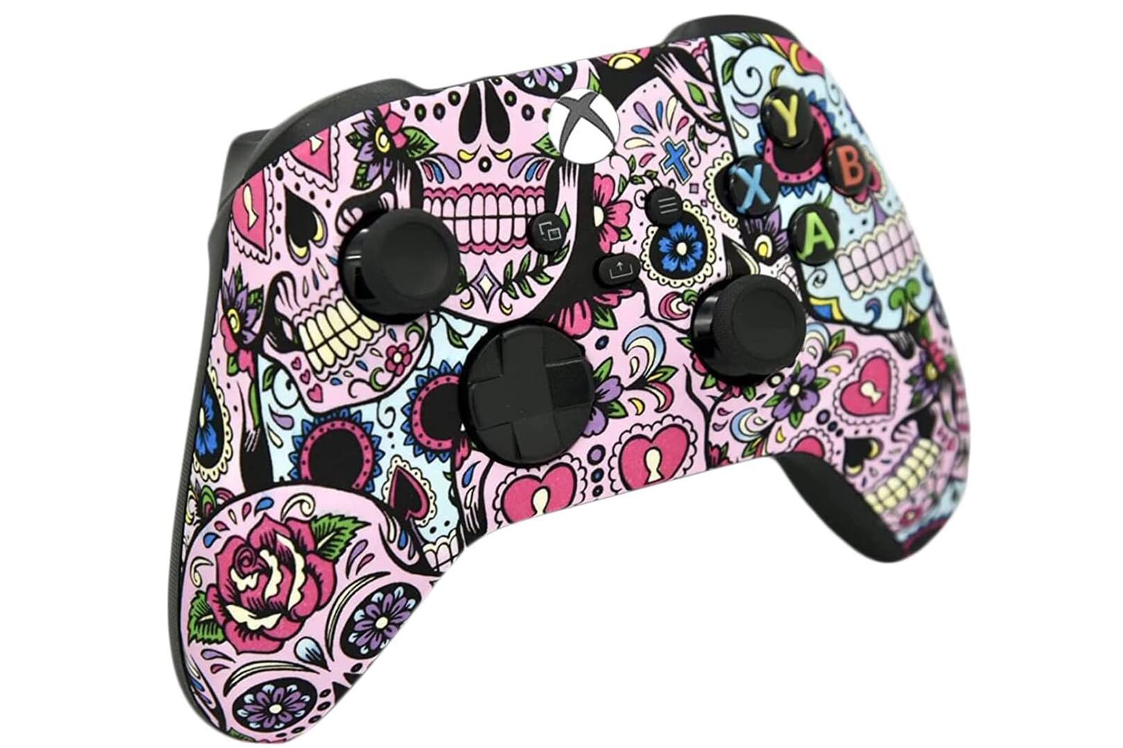 Angle. ProControllers - Custom Wireless Controller for Xbox Series X|S, Xbox One, & PC - Sugar Skull.