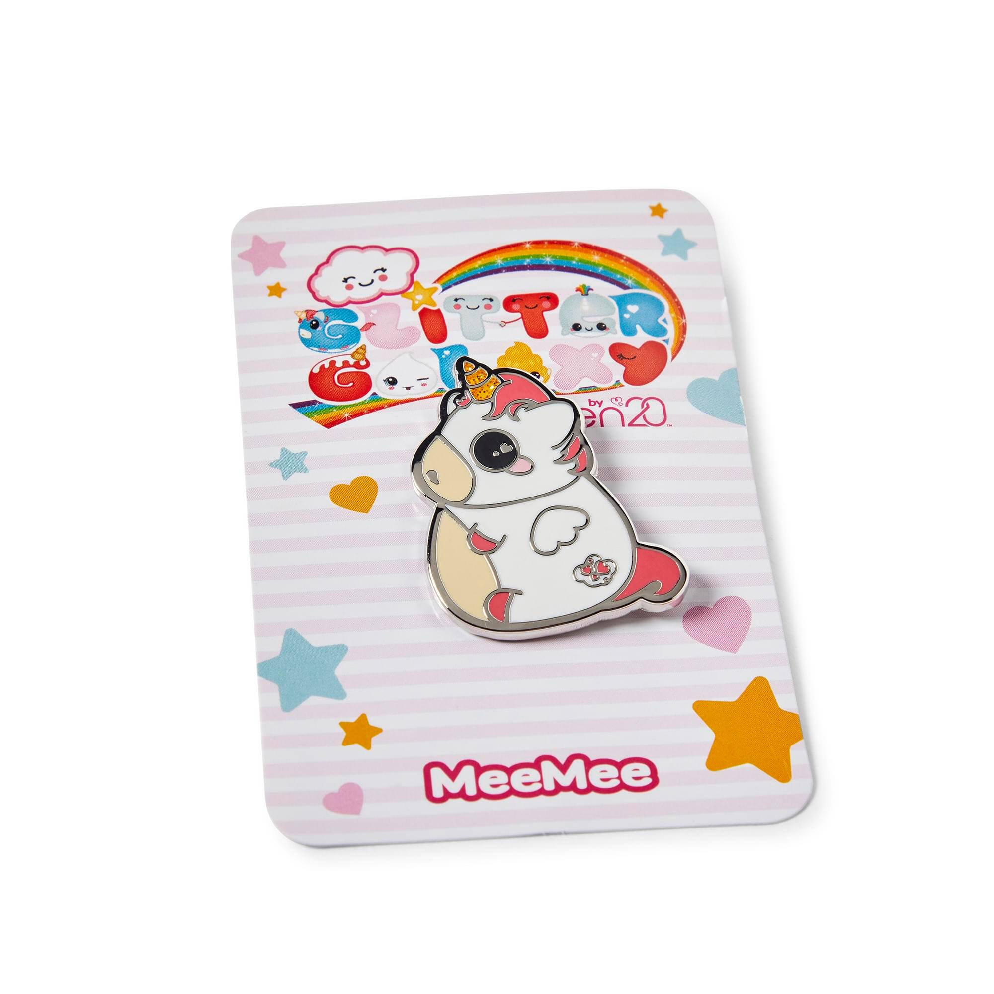 Alt View 1. Seven20 - Glitter Galaxy Pink Unicorn Soft Enamel Collector's Pin - Multi-Colored.