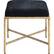 Alt View 3. Meridian Furniture - Valley Black Chenille Fabric Bench - Black.