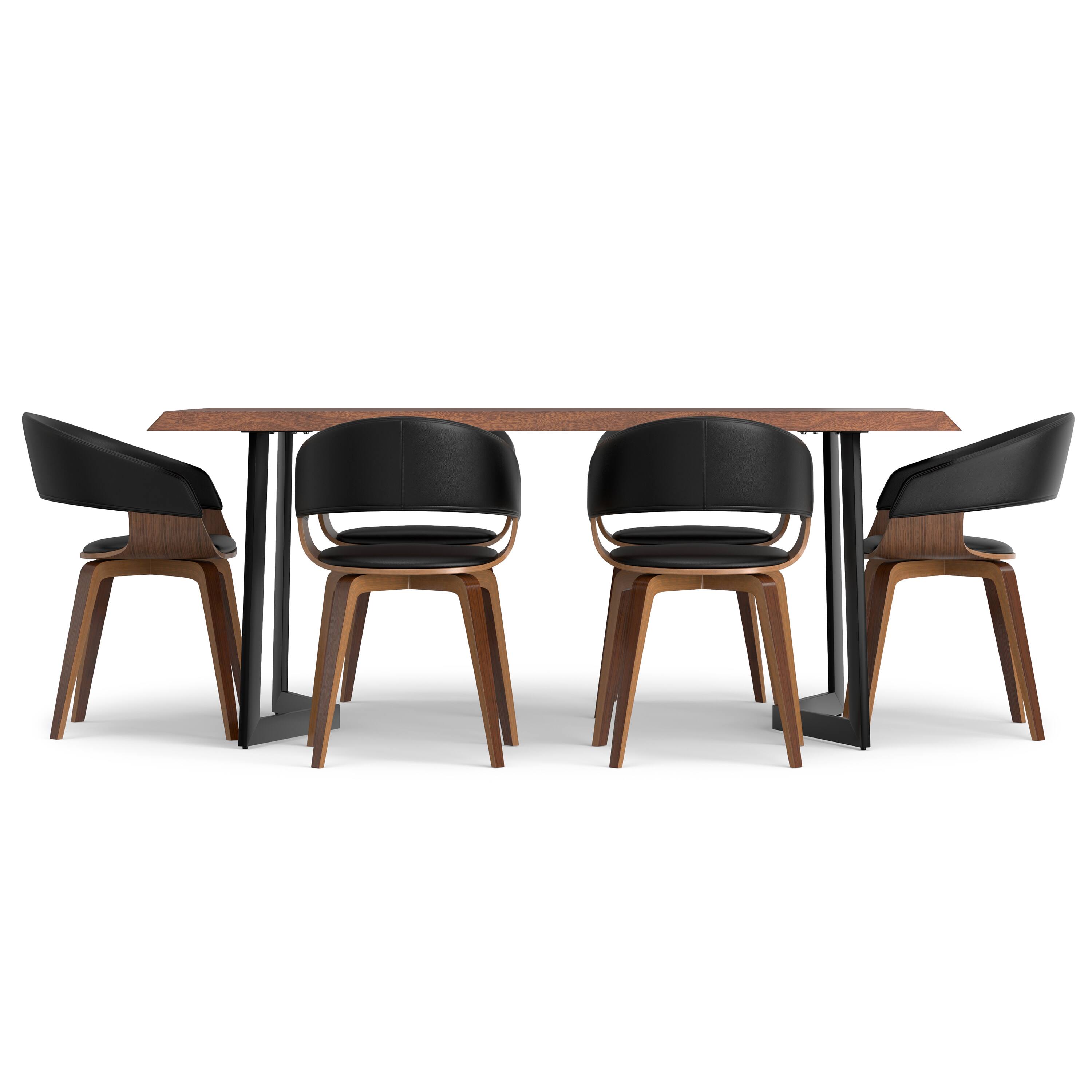 Left. Simpli Home - Lowell / Watkins 7-Piece Dining Set - Black.
