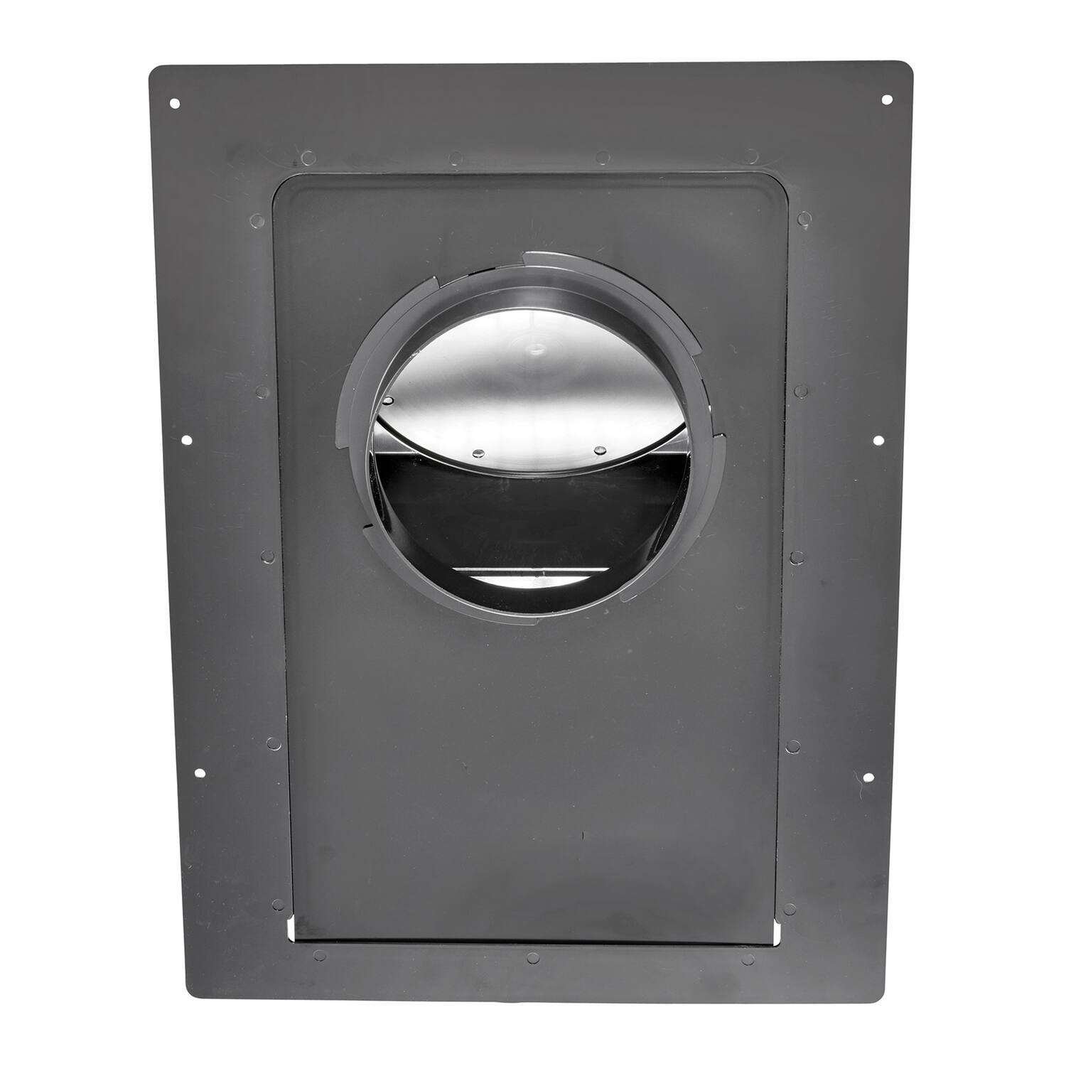 Left. Lambro - 6" ABS Plastic Roof Exhaust Vent with Damper, Screen, Snap-on Collar 356-6.