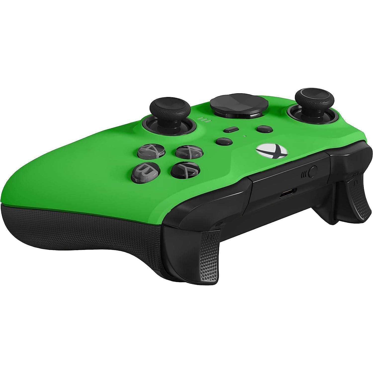 Back. Custom Controllerzz - Custom Elite Series 2 Wireless Controller for Xbox Series X, Xbox Series S, Xbox One - Green.