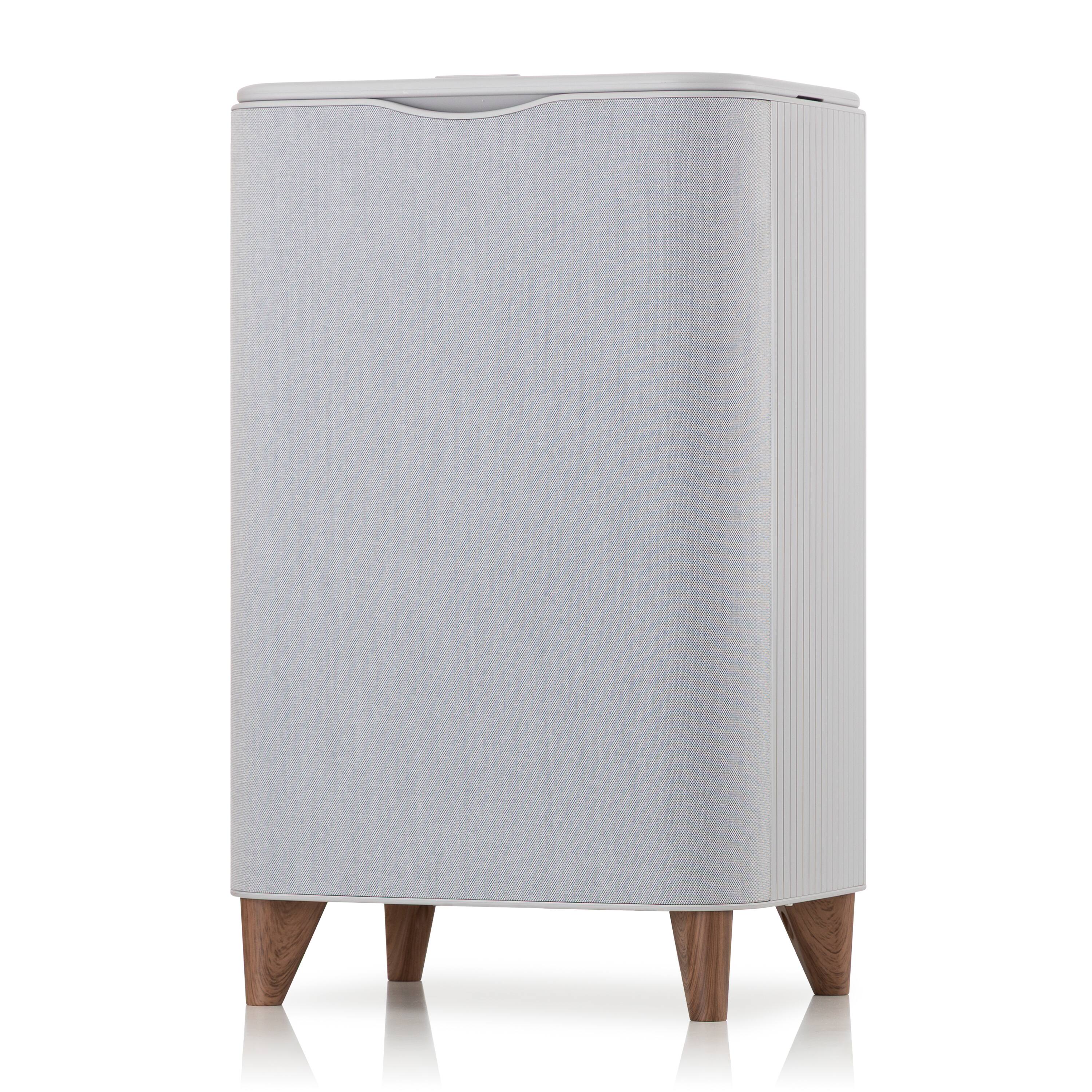 Angle. Zadro - Fabric-Wrapped Modern Lux Towel Warmer — 24L, Stainless-Steel Tub - Gray.