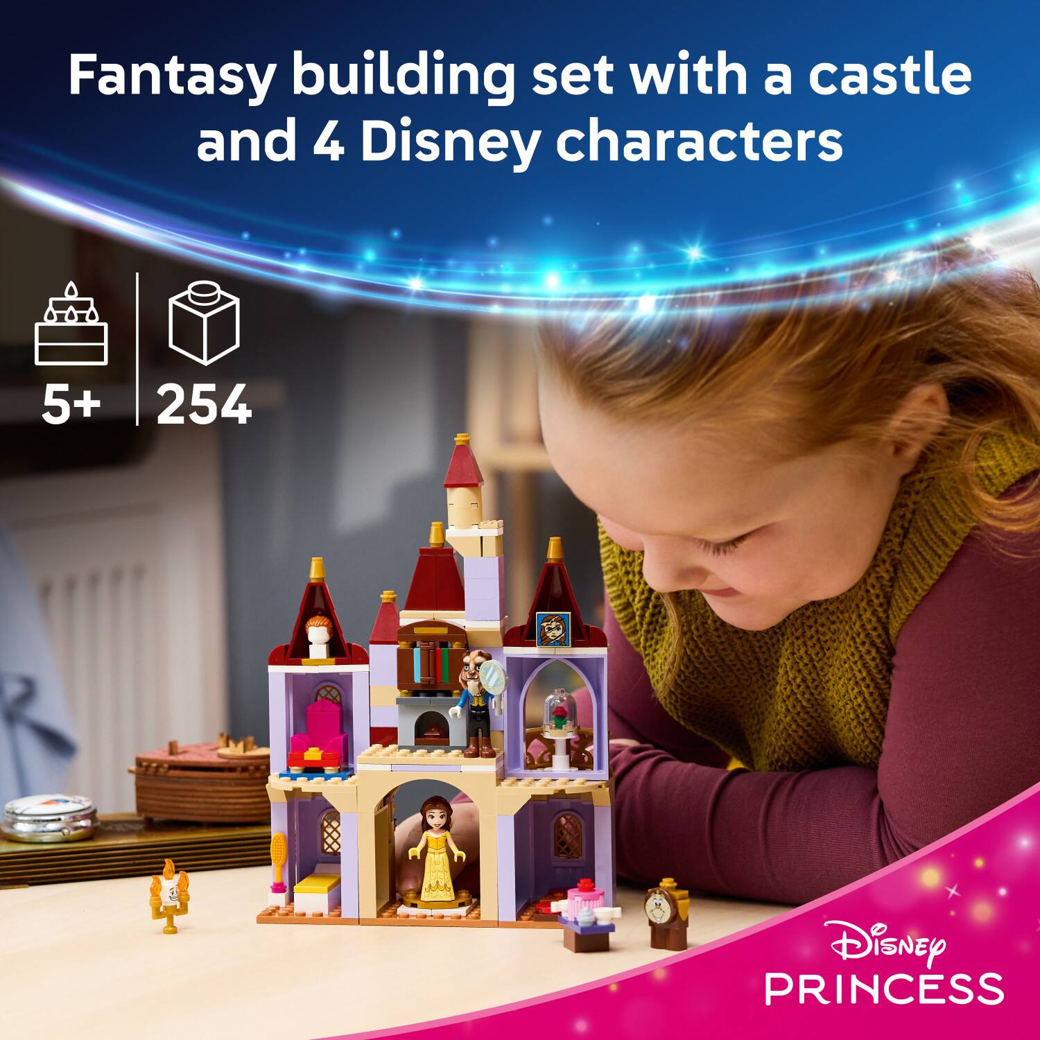Fantasy building set with a castle and 4 Disney characters  
5+ 254  
Disney PRINCESS