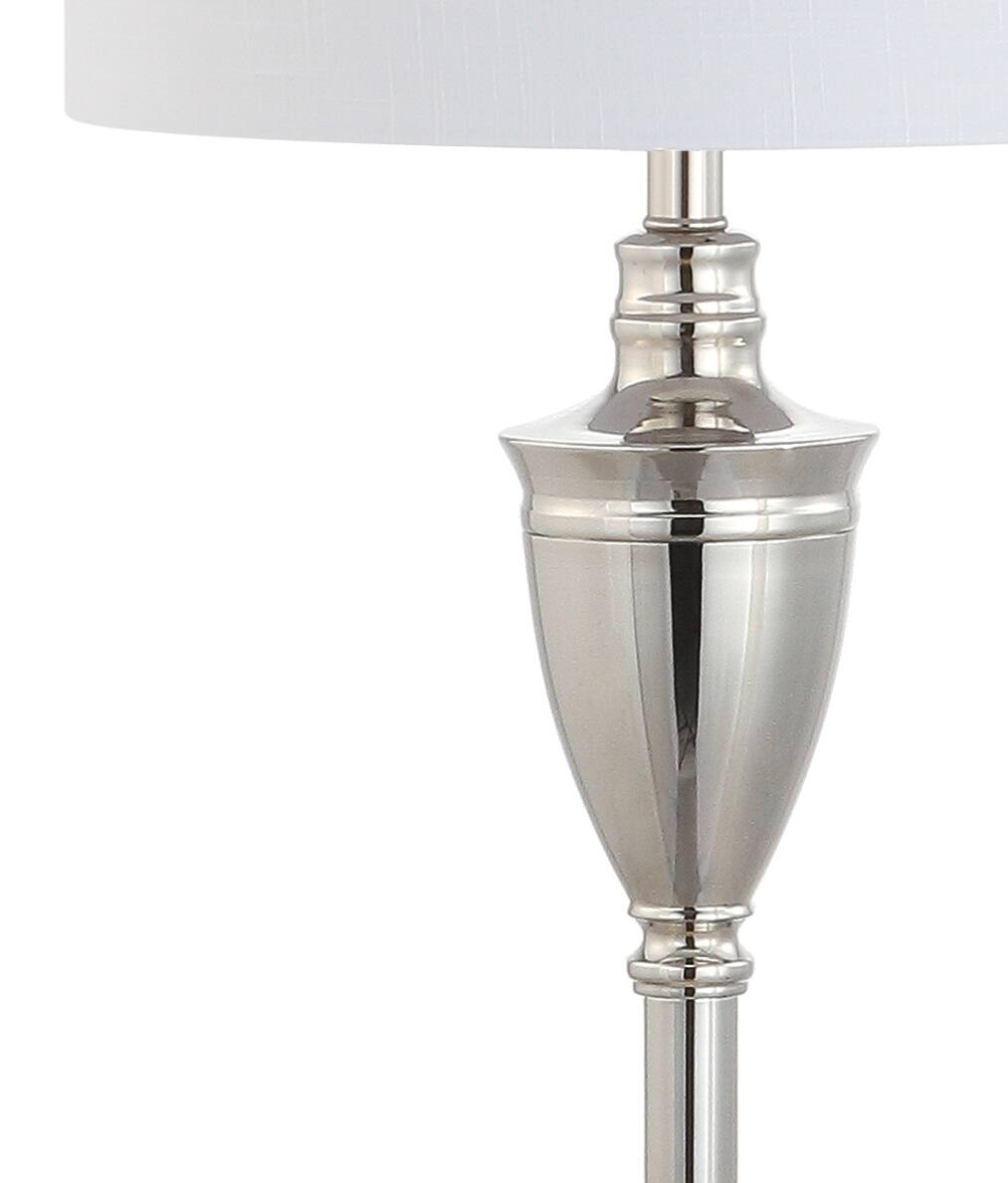 Alt View 4. Jonathan Y - Othello 62" Metal LED Floor Lamp, Polished Nickel - Polished Nickel.