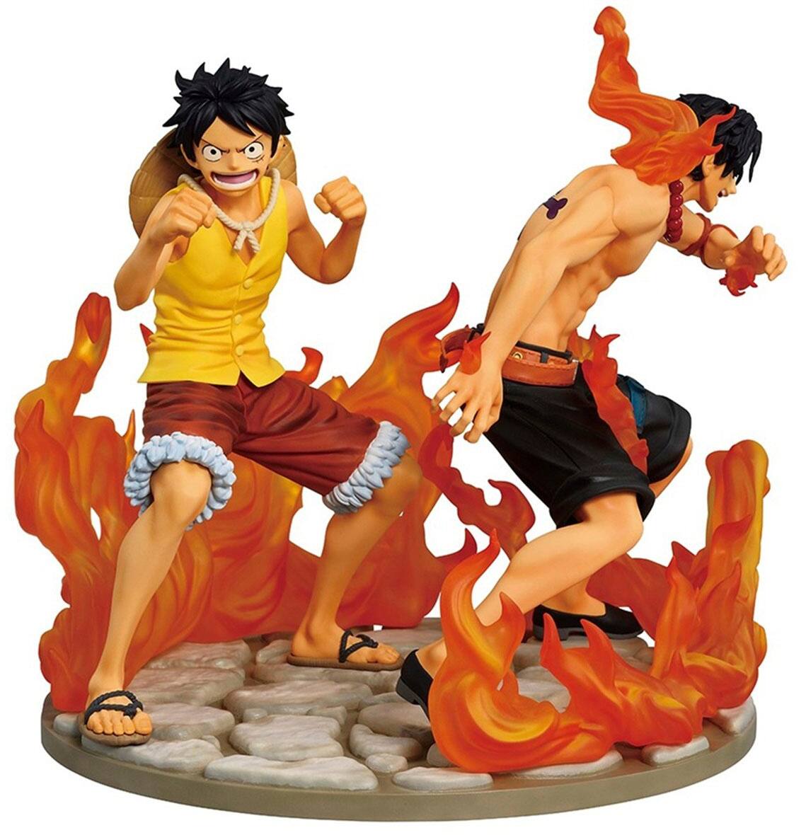 Alt View 1. Bandai - Ace & Luffy (Dramatic Memories) - One Piece - Revible Moment Ichibansho 6" Figures.