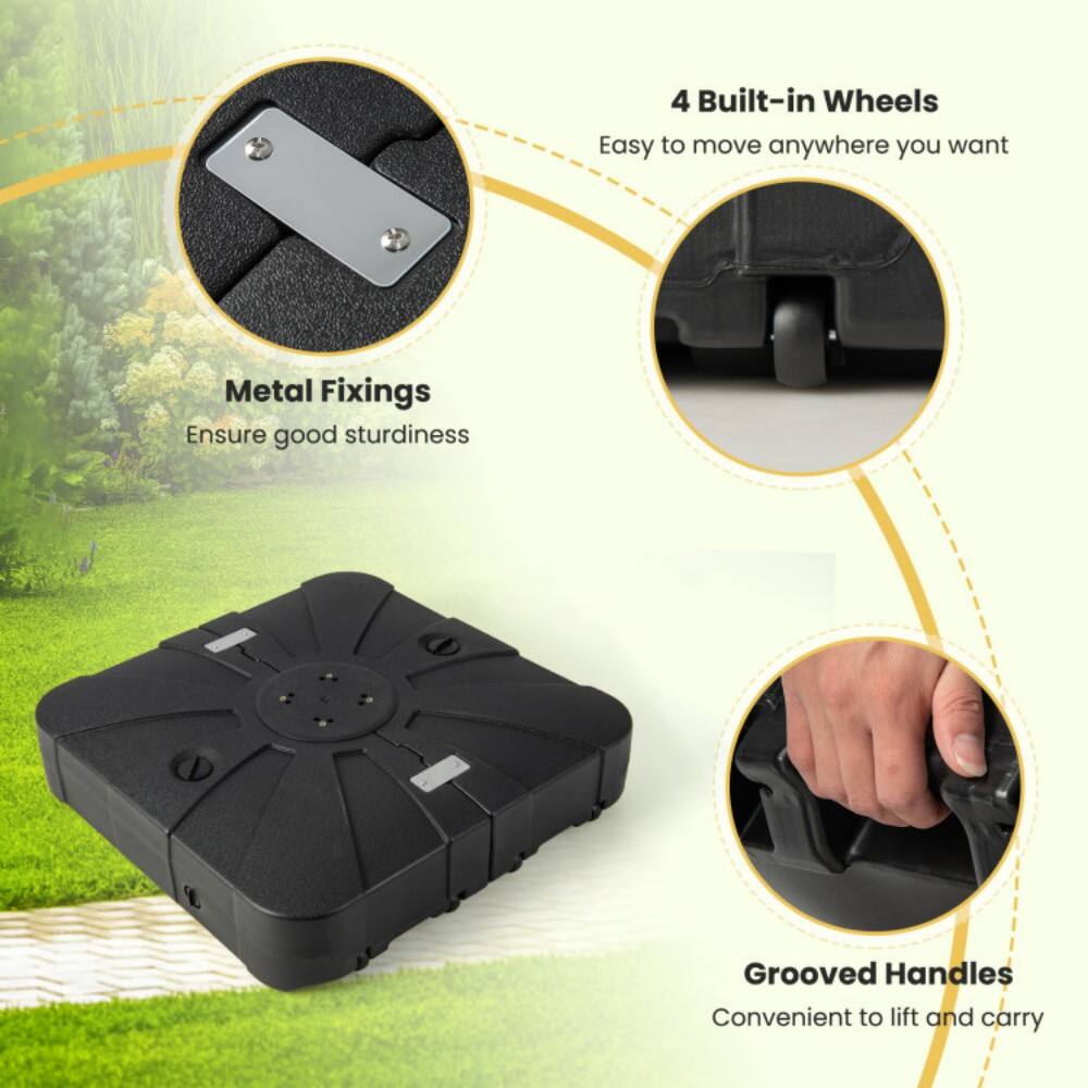 4 Built-in Wheels  
Easy to move anywhere you want  

Metal Fixings  
Ensure good sturdiness  

Grooved Handles  
Convenient to lift and carry