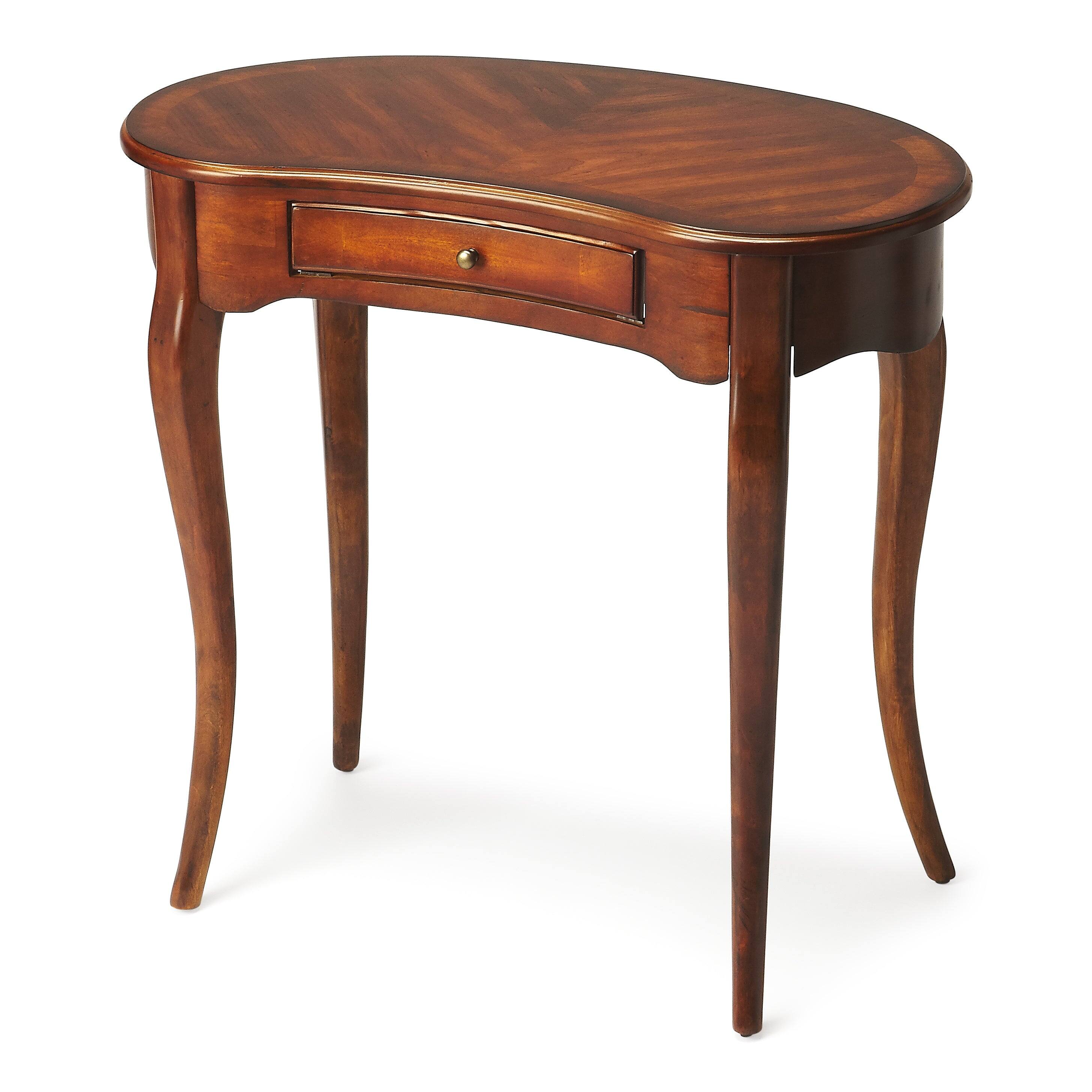 Alt View 3. Butler Specialty - Edgewater 36 in. W Kidney Shaped Wood 1 Drawer Writing Desk - Medium Brown.