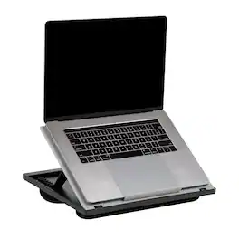 PARKER SLATER - Lap Desk Laptop Stand Bed Tray Collapsible Cushion Portable Dorm Plastic 14.75"l X 11"w 7.3"h Black