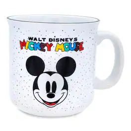 Silver Buffalo - Disney Mickey Mouse Rainbow Ceramic Camper Mug | Holds 20 Ounces - White