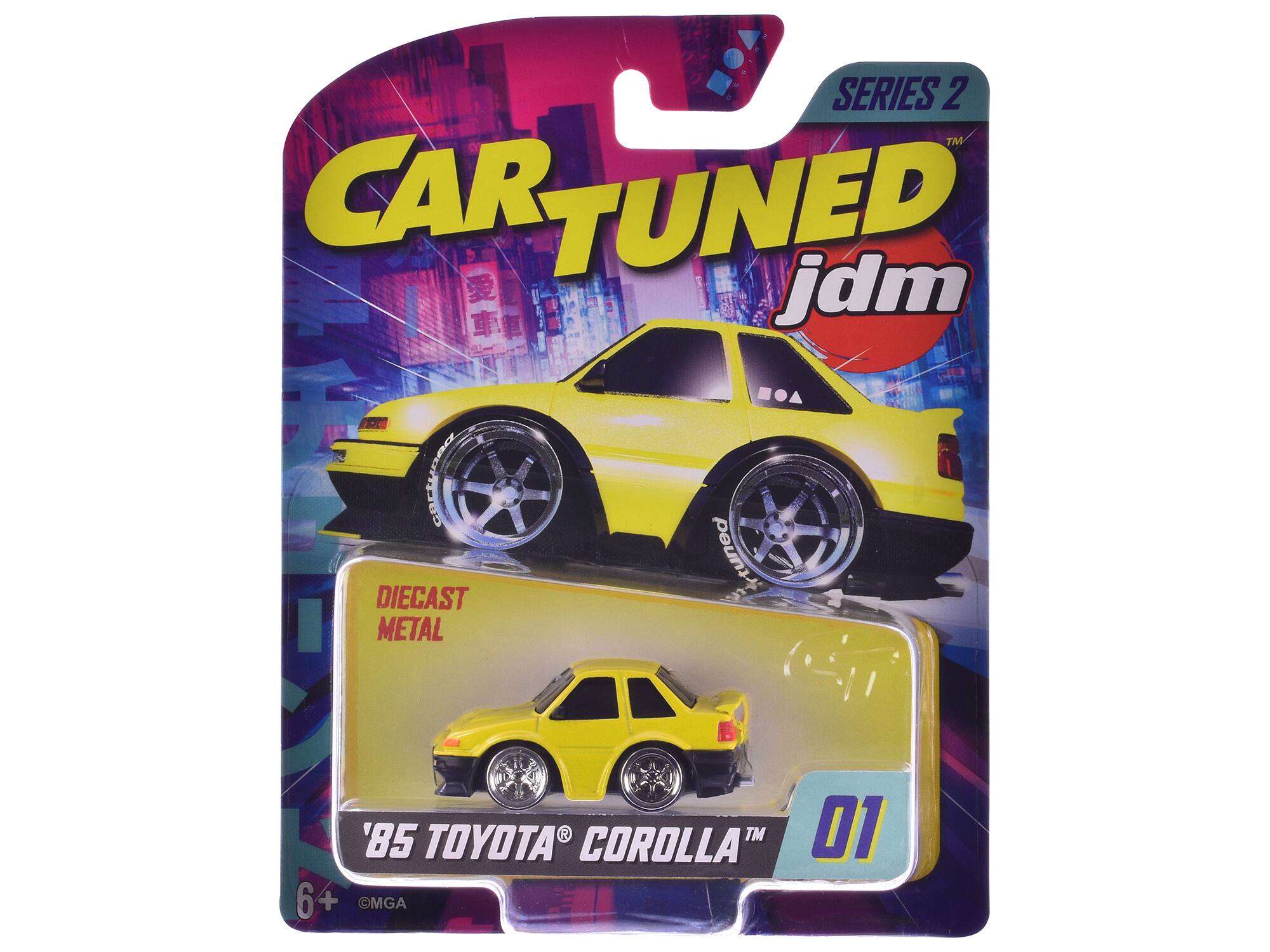 SERIES 2 TM CAR TUNED jdm  
DIECAST METAL  
'85 TOYOTA TM 01 COROLLA