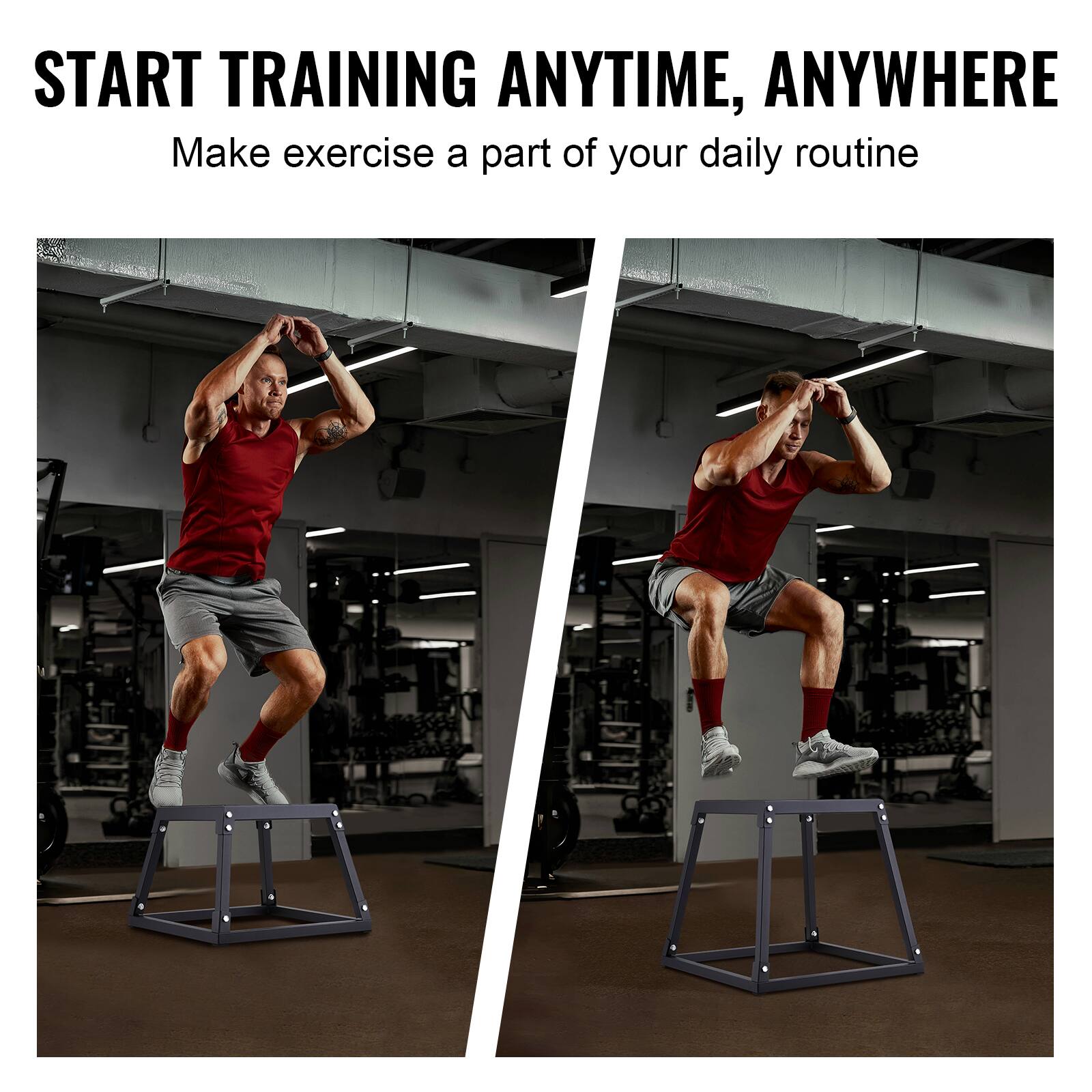 START TRAINING ANYTIME, ANYWHERE. Make exercise a part of your daily routine.