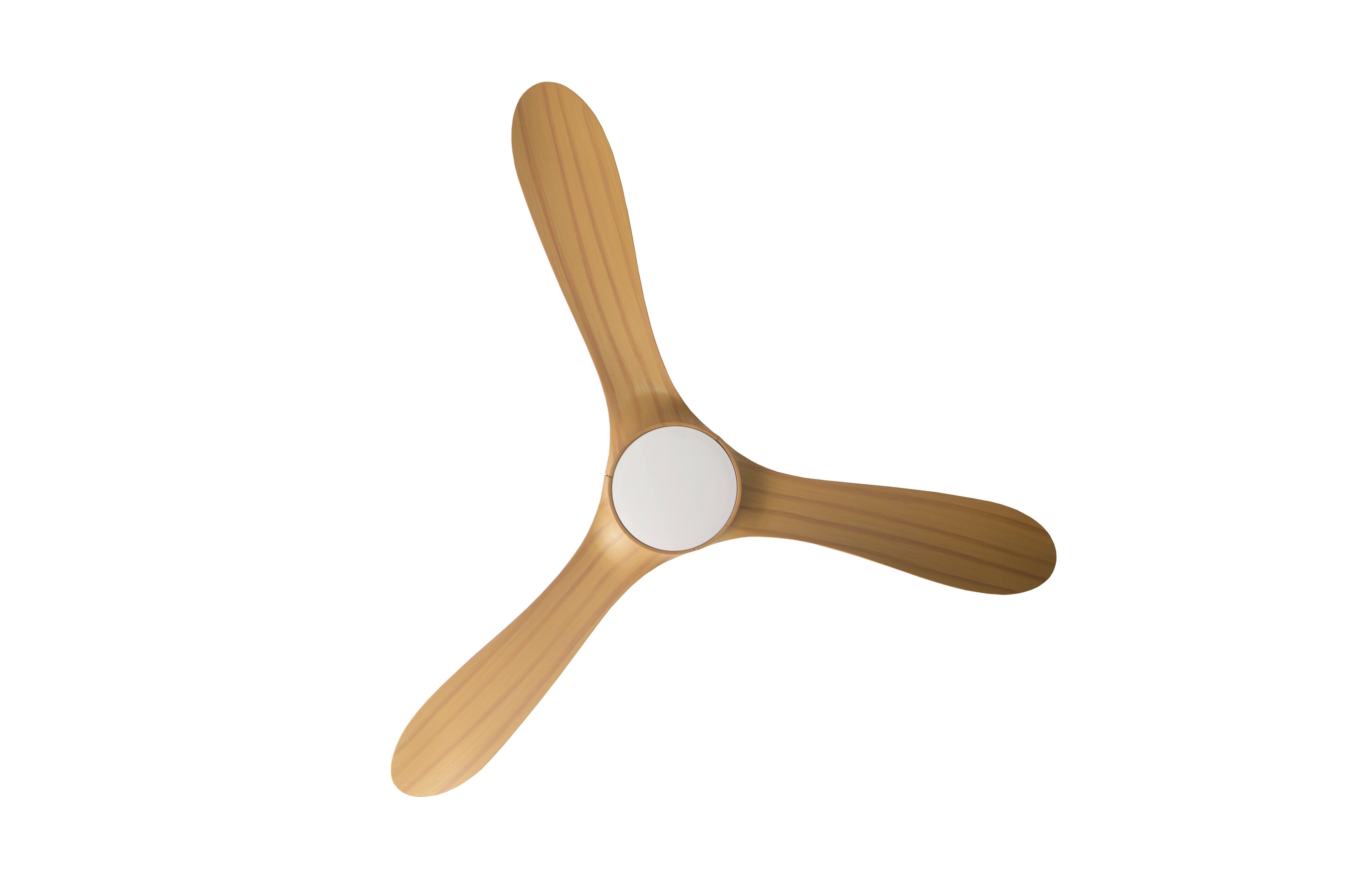 Alt View 3. ENLIGHT - 56" Smart Ceiling Fan, IP66 Outdoor/Coastal, Weather Resist, Efficient & Quiet DC Motor, Reverse Mode, Matter, 3 Blades - Bamboo Woodgrain.