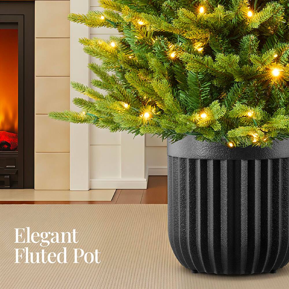 Elegant Fluted Pot