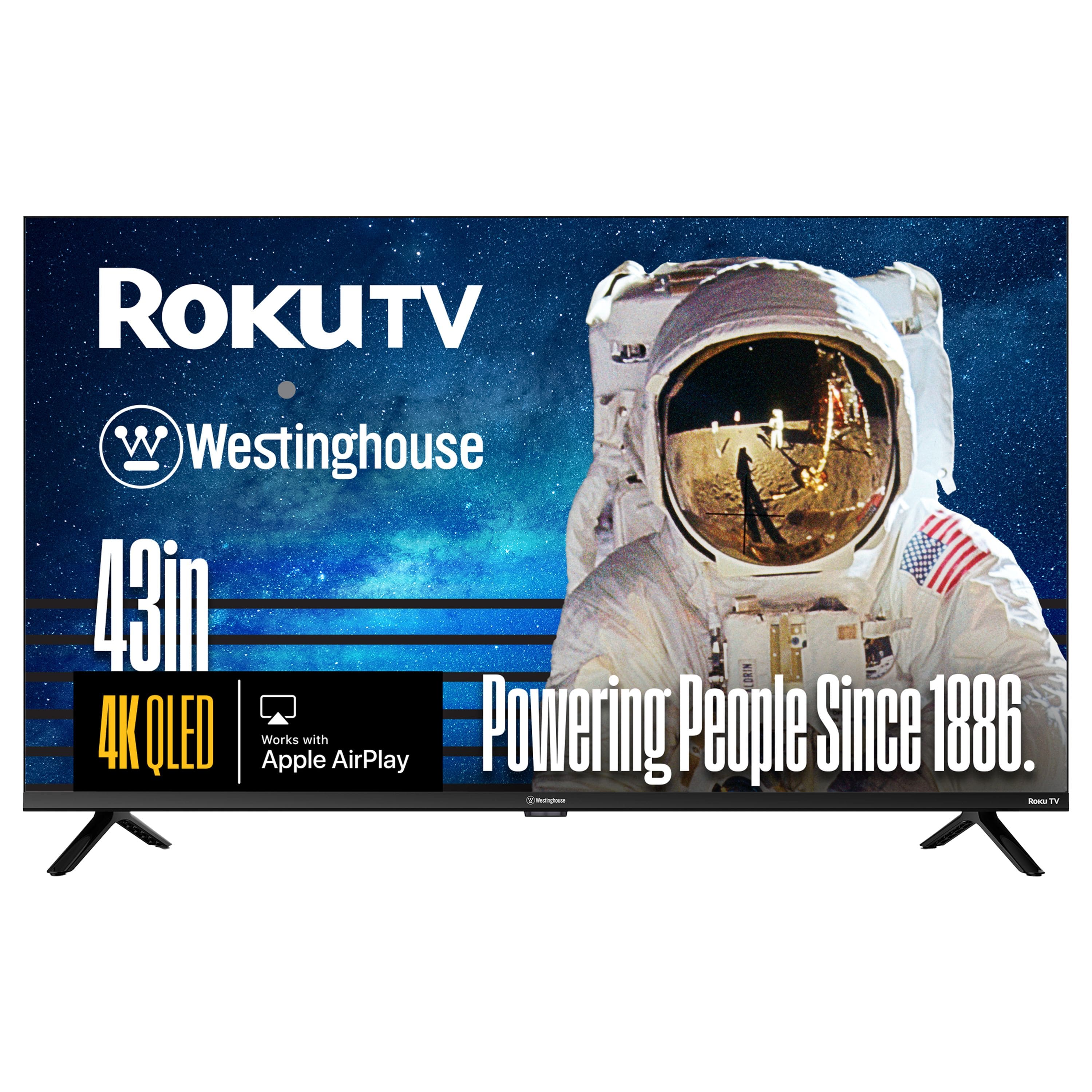 Westinghouse - 43" QLED 4K UHD Smart Roku TV – HDR10+, Dolby Vision, Bluetooth, AirPlay, Alexa & Google Compatible