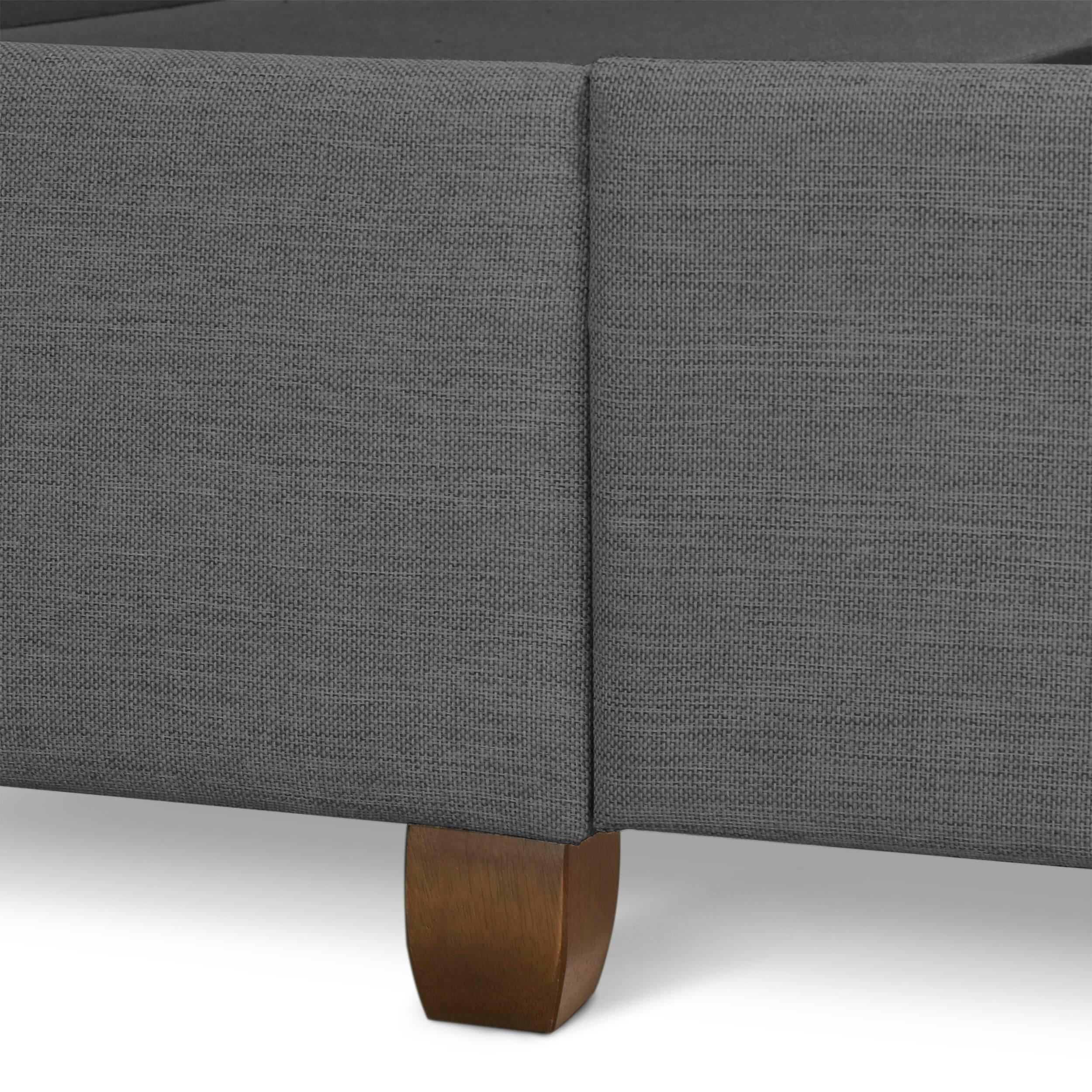 Alt View 19. Click Decor - Edmond Storage Bed with Adjustable Height Headboard Queen Size - Dark Gray.
