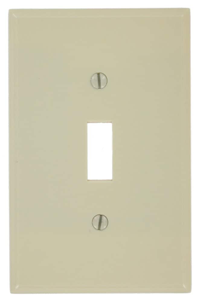 Leviton - 1 gang Thermoset Plastic Toggle Wall Plate 1 pk (Case of 20) - Ivory