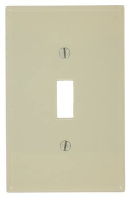 Leviton - 1 gang Thermoset Plastic Toggle Wall Plate 1 pk (Case of 20) - Ivory